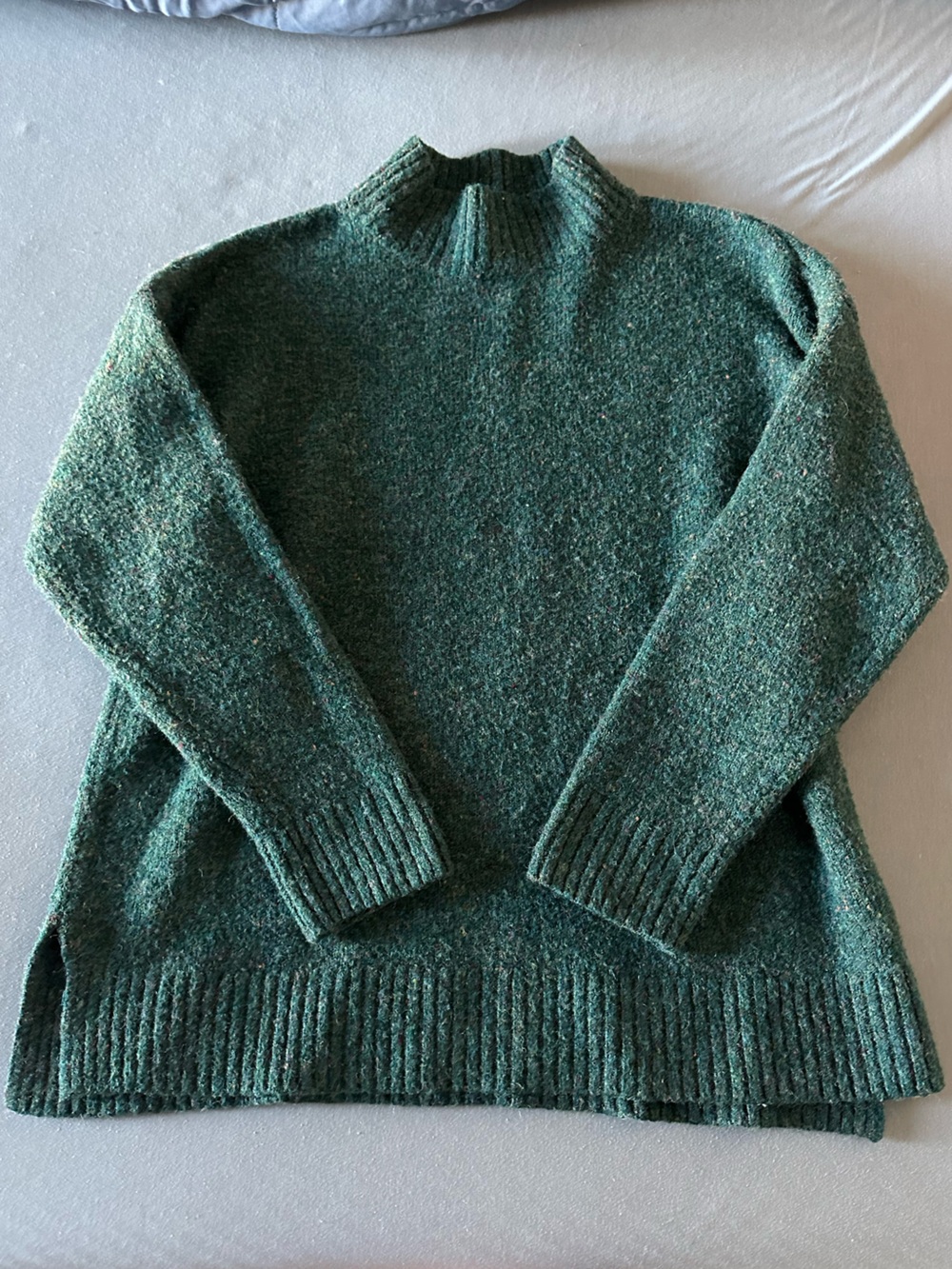 “Well Worn” Green Knit Turtleneck Sweater
